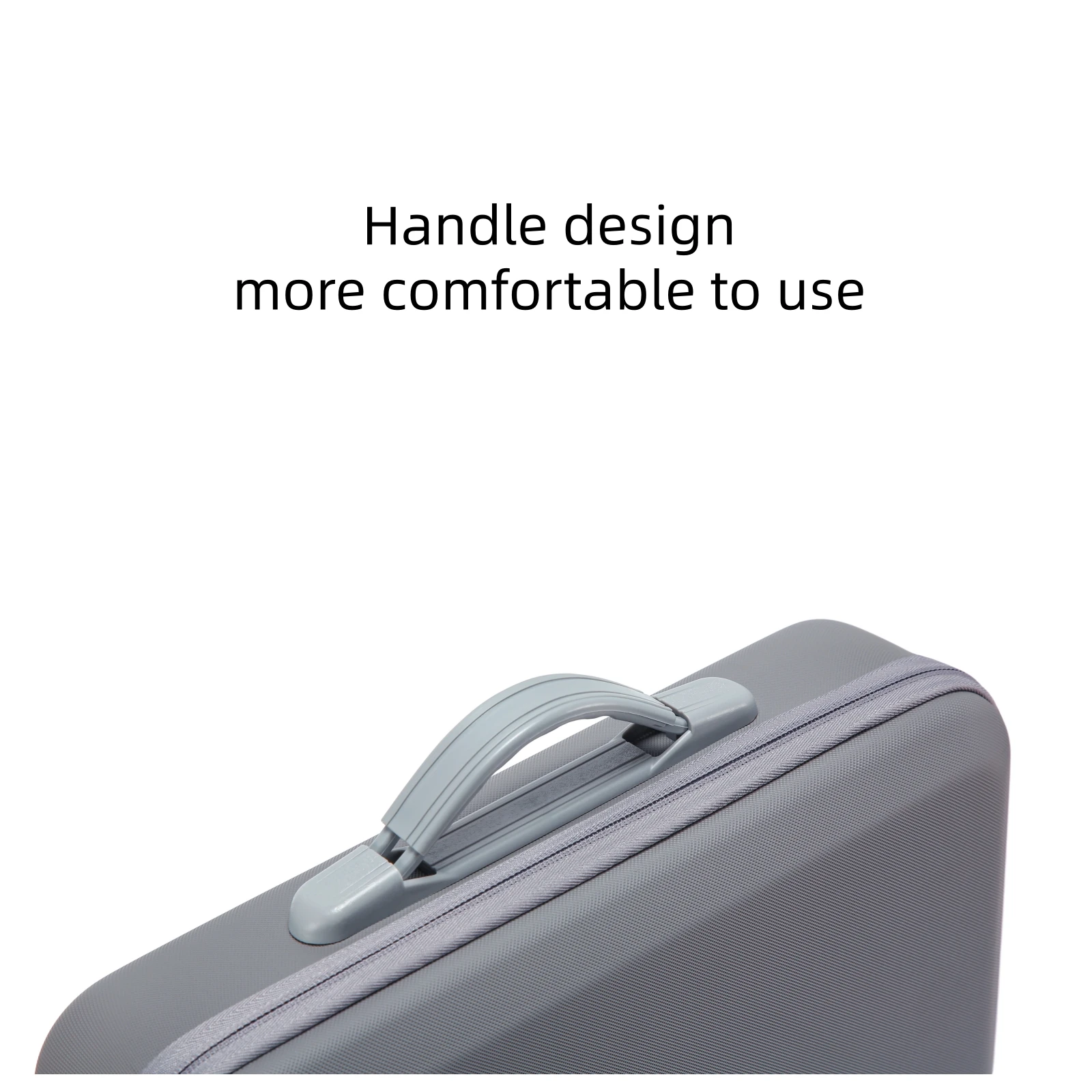 Sac de rangement DJI Mini 5 Pro en coque PU et EVA, noir et gris, ouvert montrant le drone à l'intérieur