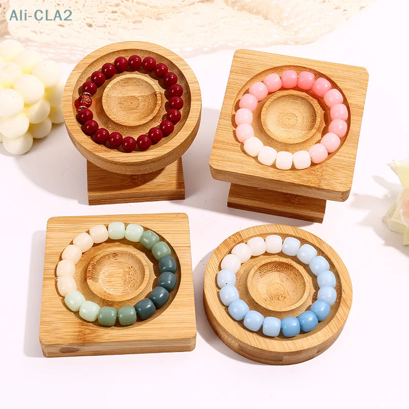 

DIY Bracelates Wooden Plate Beading Tray Design Jewelry Measuring Tools Crafts Gifts Organizer Compartment Bamboo Natural Board