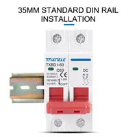 Mini disjoncteur solaire 2P DC 1000V, interrupteur de batterie 6A 10A 16A 20A 25A 32A 40A 50A 63A DC MCB pour système photovoltaïque PV 5