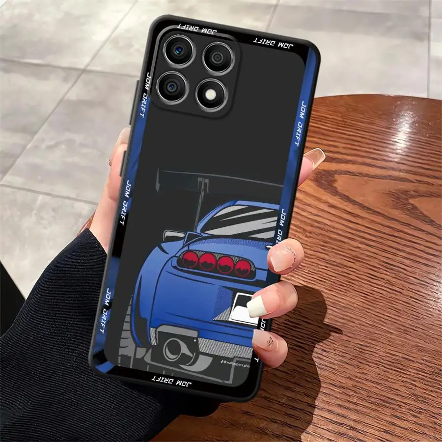 Japanese JDM Drift Car Black Soft Phone Case