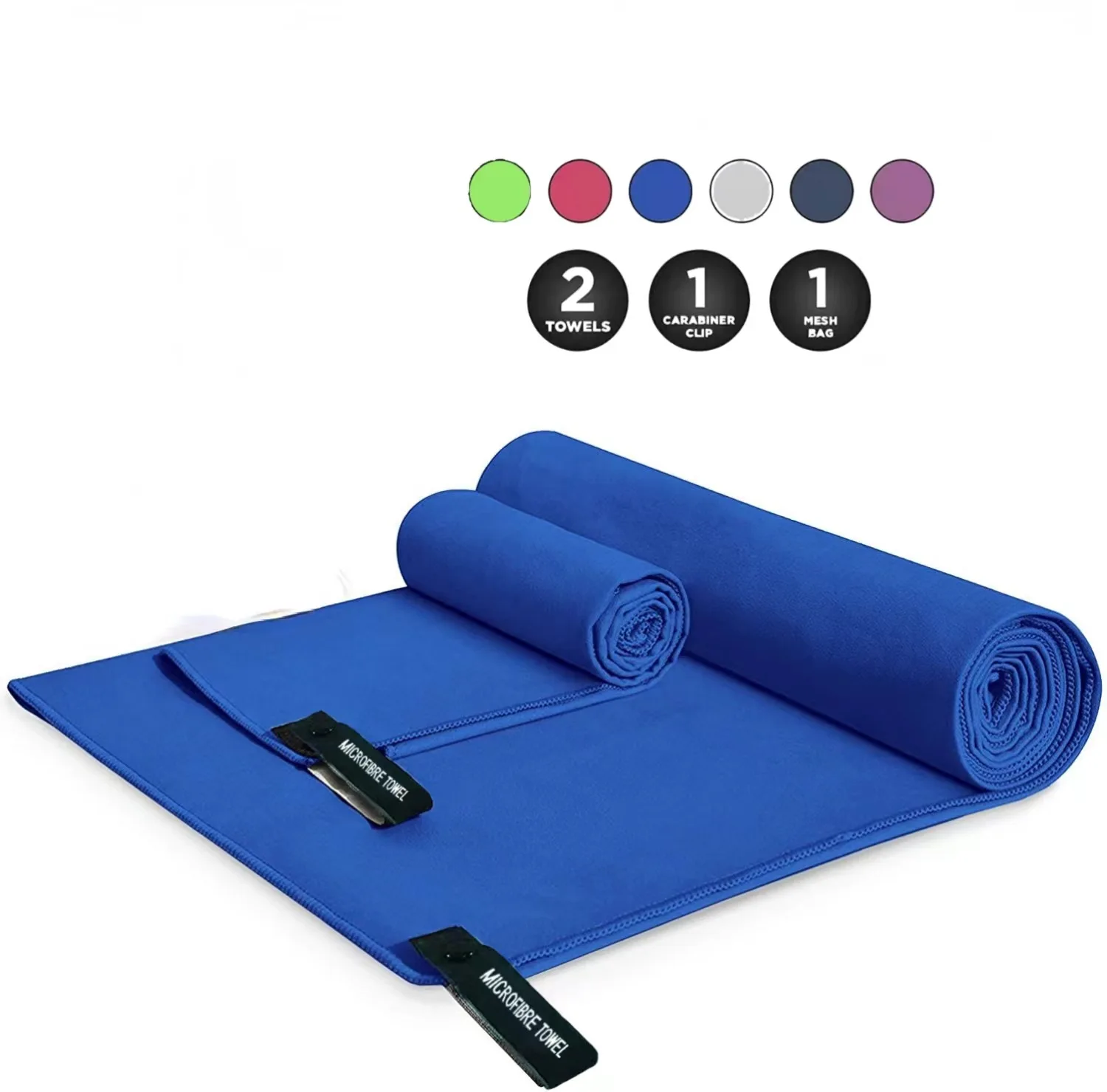 Microfiber Plain Blue Gym Towel, Size: 40 Cm * 40 Cm at Rs 28