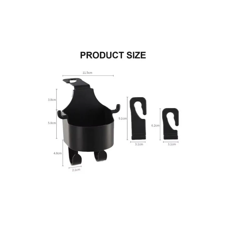 Car Hook Storage Box Seat Back Water Cup Holder Rear Storage Vehicle Box Car Interior Supplies Multifunctional
