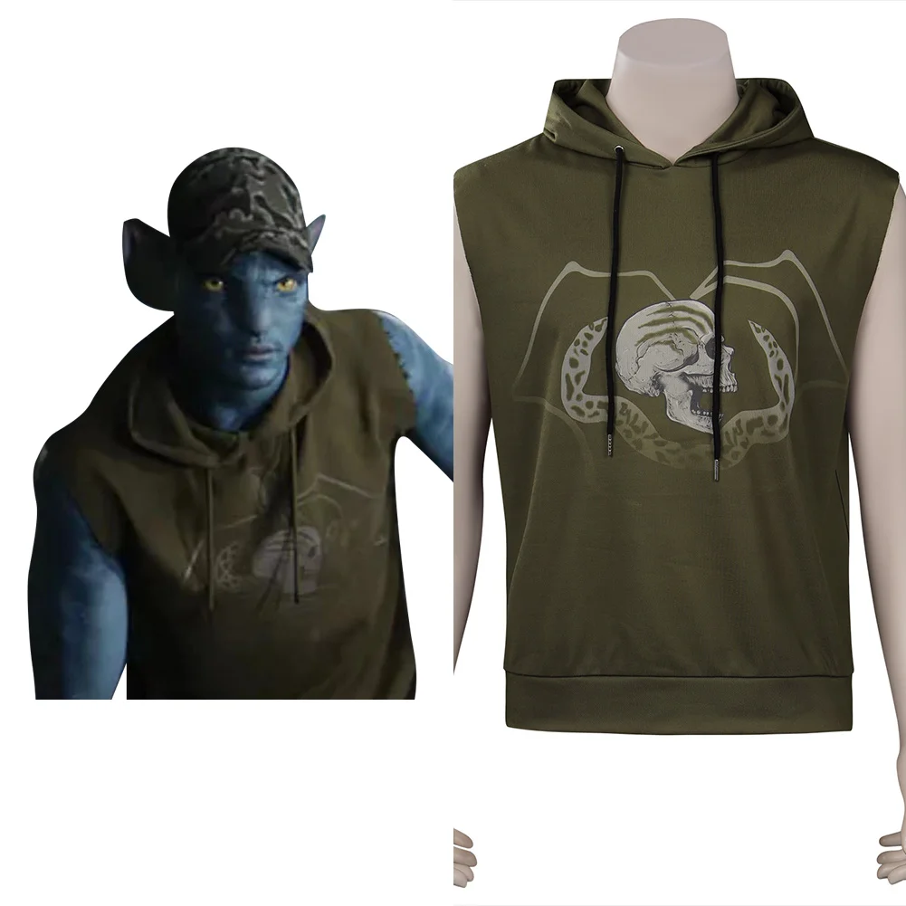 

Avatar: The Way of Water Jake Sully Cosplay Costume Sleeveless Hoodie Vest Outfits For Male Female Halloween Carnival Party Suit