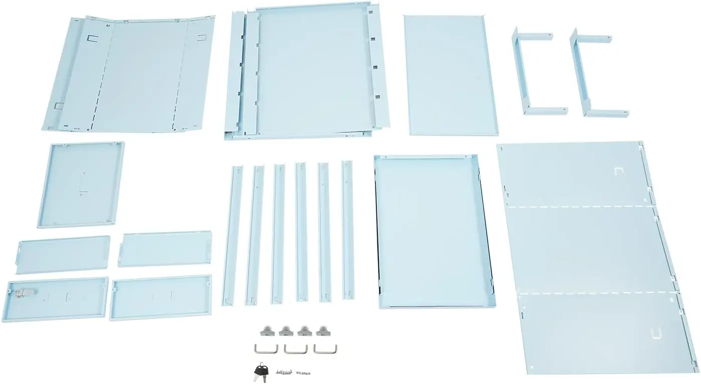 3 Drawer Vertical File Cabinet with Steel Lock and Wheels, 11×16×19in Metal Mobile File Cabinet Office Storage Cabinets