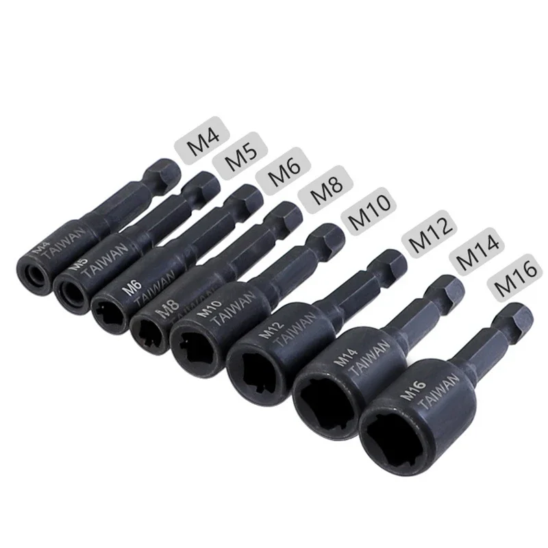 M4-M16 Screw Tap Socket Adapter Holder Extension Bar 1/4 Inch Hex Shank Machine Tap Driver Thread Tap Adapter for Electric Drill