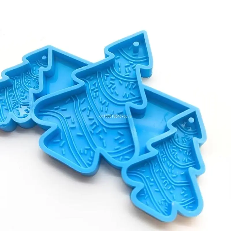 

2 Colors Shiny Glossy Christmas Keychain Silicone Mold for Christmas Gift Craft Dropship