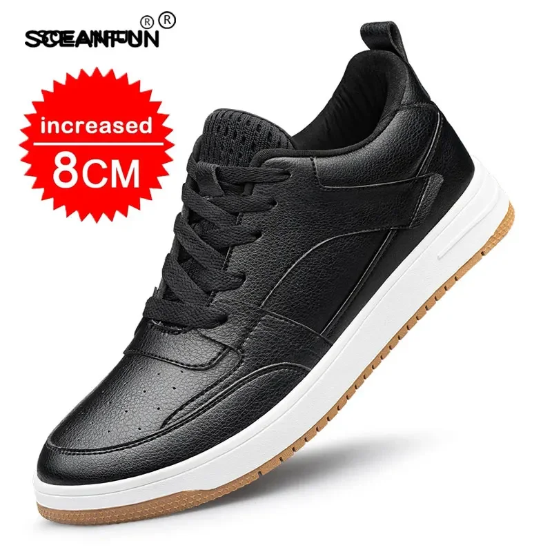 Men Casual Sneakers Elevator Shoes Platform Men Heightening Shoes For Male Height Increase Insole 6 8CM Shoes Designer 6