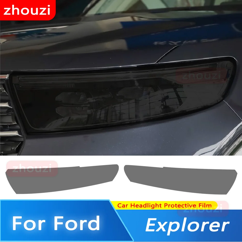 

2 Pcs For Ford Explorer 2020-On U625 Car Headlight Tint Black Protective Film Protection Transparent TPU Sticker Accessories