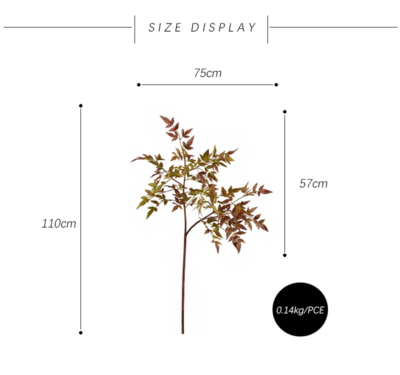  Artificial Nandina Leaf Branch - 39              