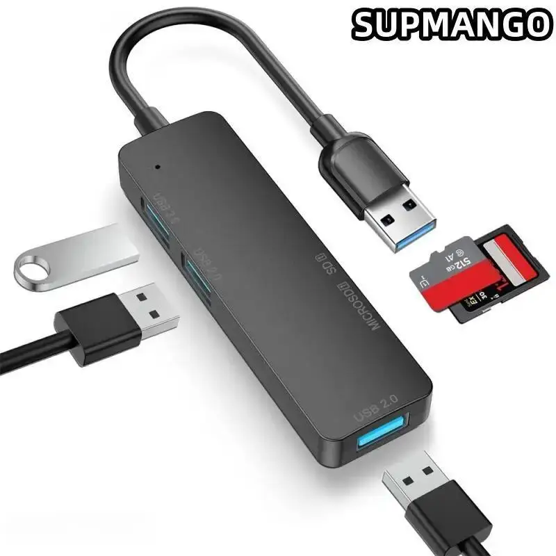 Usb Hub Adapter USB Type C Hub Adapter 5 in 1 Mobile Phone Computer Type C to SD TF Card Reader Extender High Speed Transmission Wire Divider