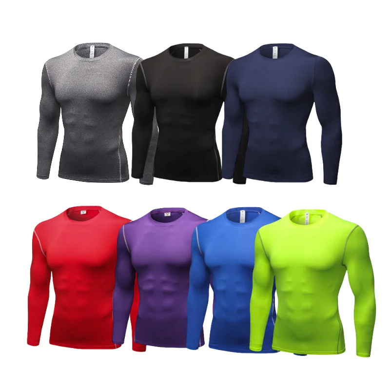 

Men Compression Running T-Shirt Fitness Tight Long Sleeve Sport T-shirt Training Jogging Shirts Gym Sportswear Quick Dry Clothes