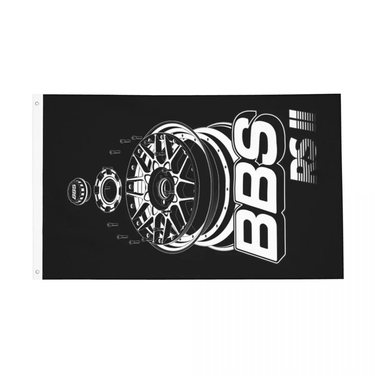 Bbs Rs Ii Bandiera Della Ruota Esplosiva Indoor Outdoor Banner Decorazione In Poliestere Double Sided 60X90 90X150Cm Bandiere