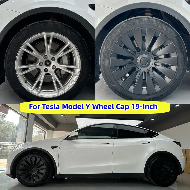 

4pcs/2pcs For Tesla Model Y Wheel Cap 19-Inch Automobile Hubcap Accessories ModelY 2021 2022 wheel cover Wheel Center Hub Caps