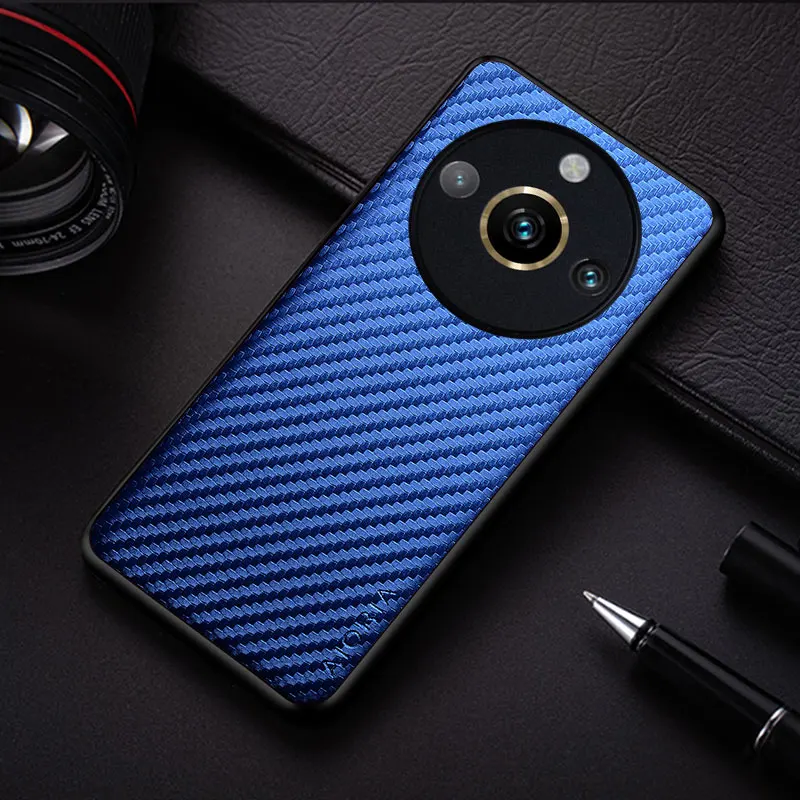 Carbon Fibre Shockproof Slim Non-Slip Full Body Protective Phone Case