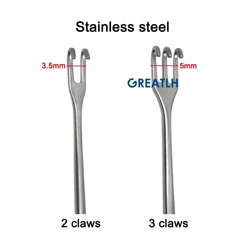 GREATLH Ophthalmic Tool Eyelid Bag Retractor Ophthalmology Pulling Hooks Skin Retractor Plastic Surgery Tool ophthalmic surgical instruments