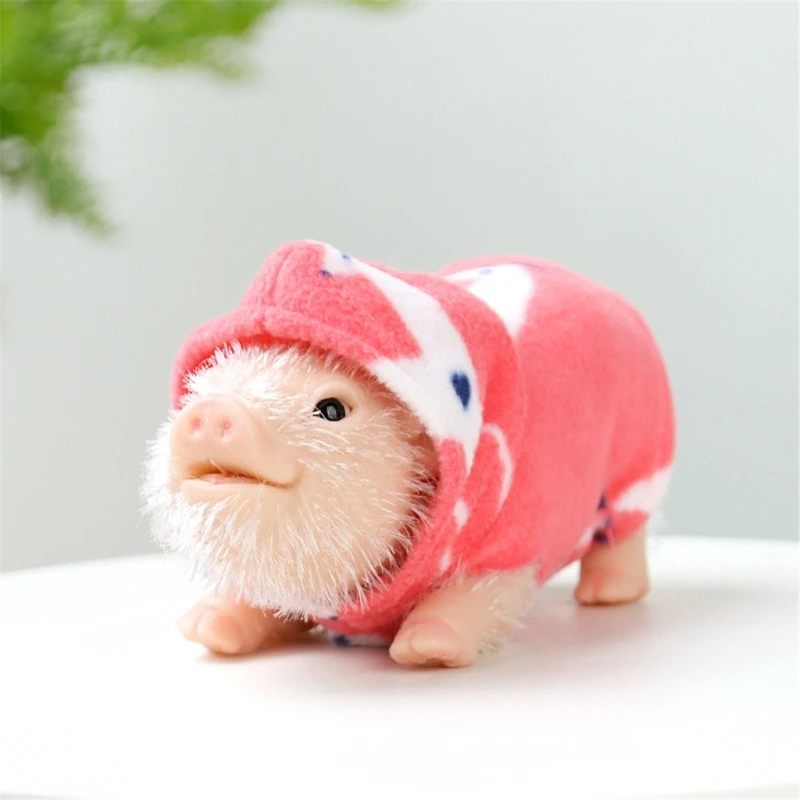 Realistic Pig Doll for Child Silicone Piglet Model Toy Reborns Pet Raise Animal Figure Toy for Kids Cognitive Farm action figures toys