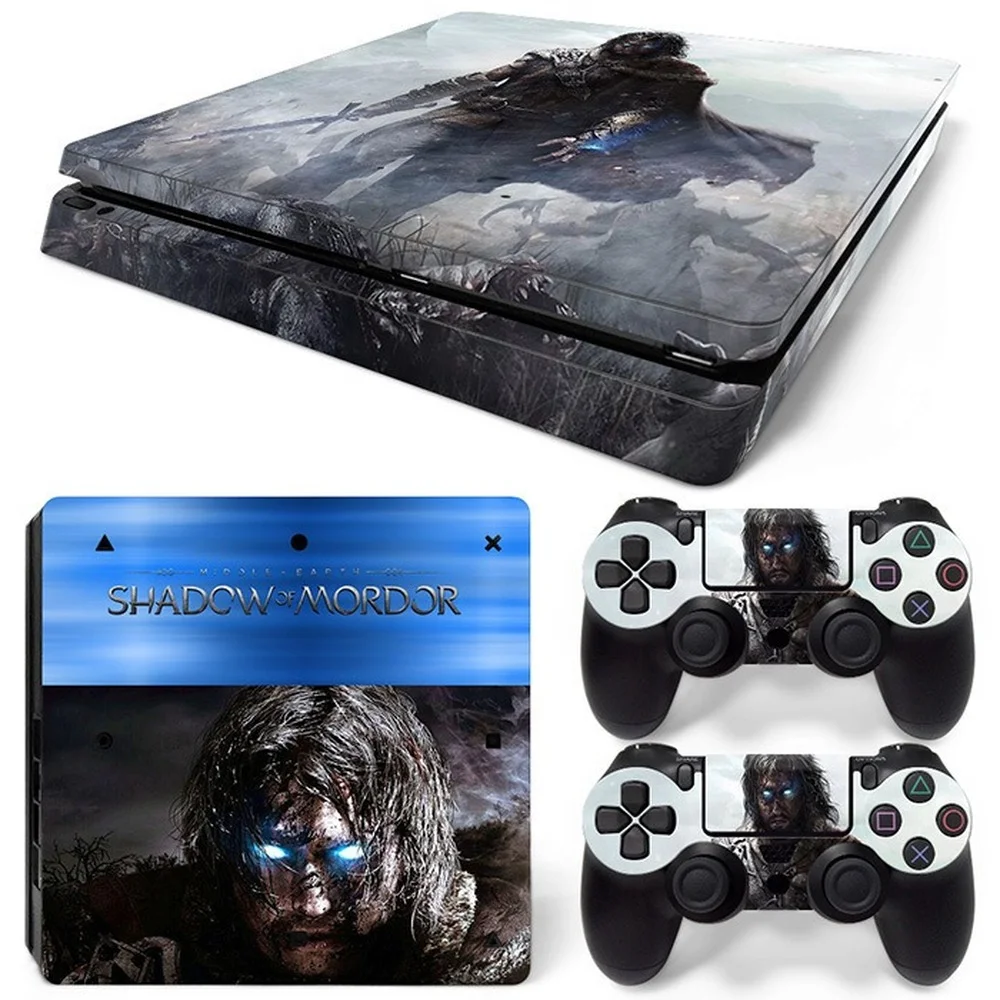For Ps4 Slim Middle-Earth Pvc Skin Vinyl Sticker Decal Cover Console Dualsense Controllers Dustproof Protective Sticker