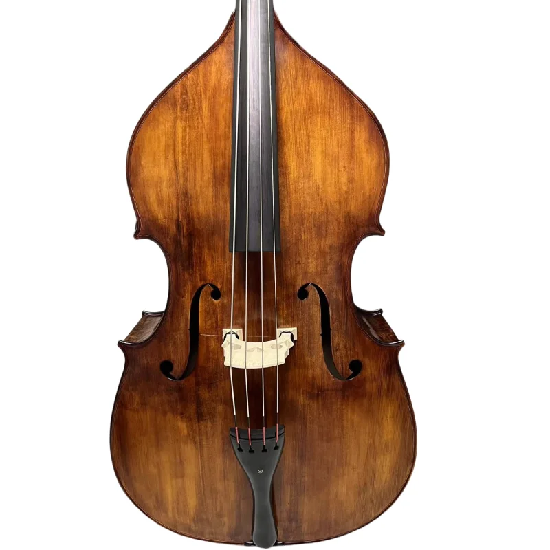 Hand Made Upright double bass ,Solid Maple back .carving double head 3/4