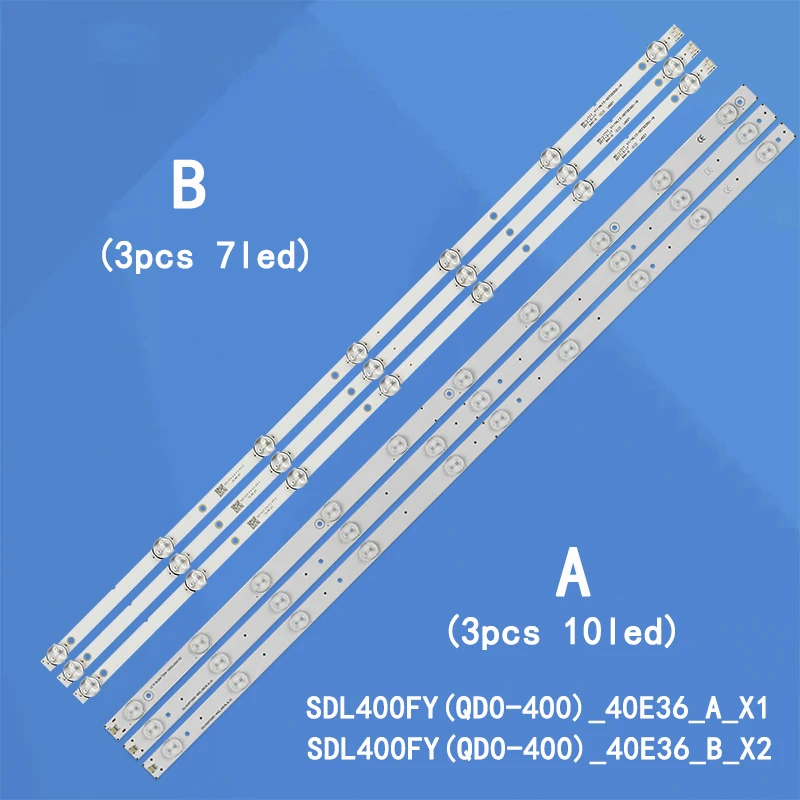 LED 백라이트 스트립 7 램프, MS-L1717 V1 40L3750VM 40L48504B 40L48804M 40L4750A RF-AZ400E30-0701S-11 01D400307V1-X5, 1, 5, 10