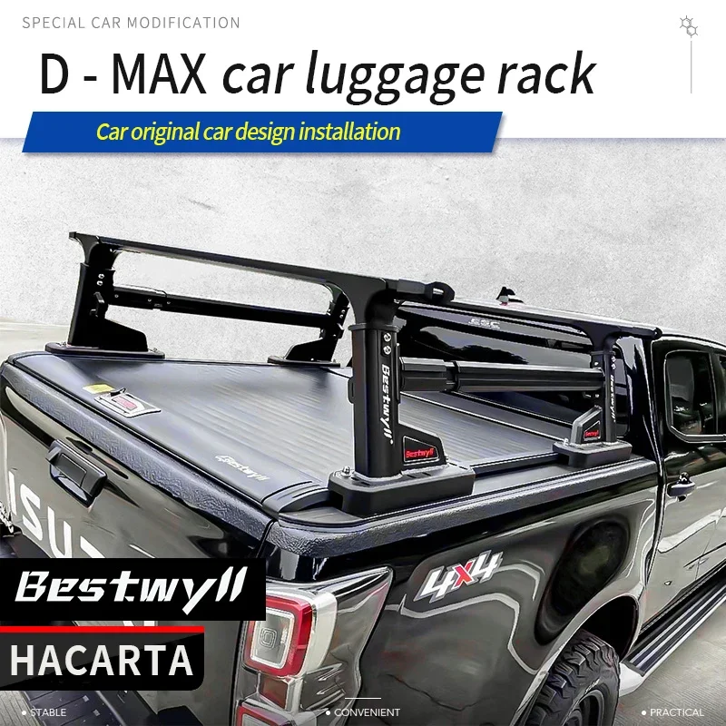 Thickened steel plate Isuzu dmax pickup truck gantry luggage rack, car tent rack custom