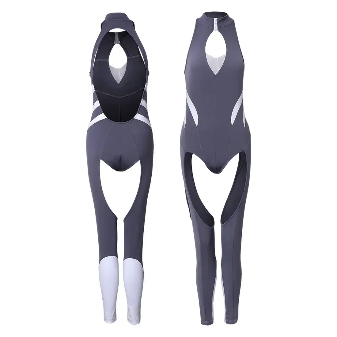 Original Grey Shark Bodysuit Yoga Pants Fitness Bodysuit Set Sexy Elastic Anime Cosplay
