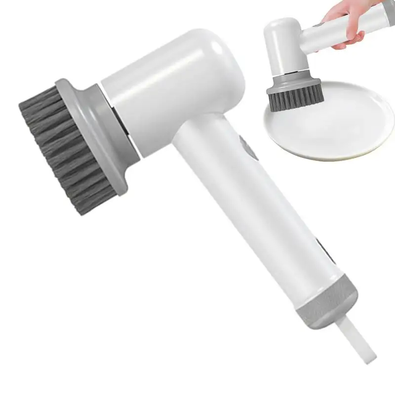 

Electric Cleaning Brush Cordless Power Scrubber Portable Power Scrubber Mop With Replaceable Brush Heads For Kitchen Appliances