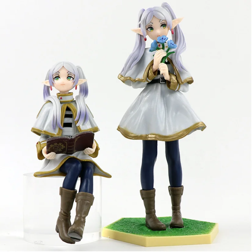 Frieren Anime Action Figure - Standing & Sitting Posture PVC Doll Toy Collection, Desktop Accessory Gift