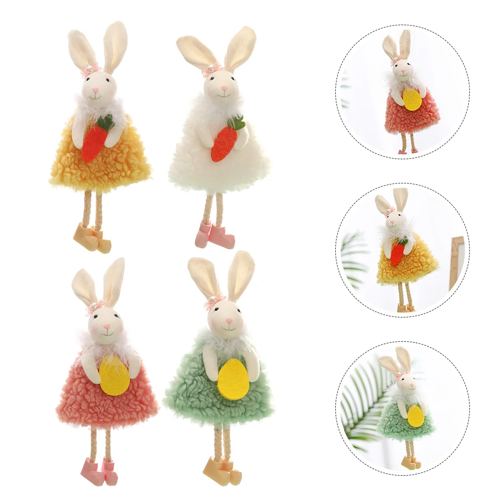 

4 Pcs Bunny Decoration for Bedroom Decorations Bedromroom Cloth Cutainsforbedroom