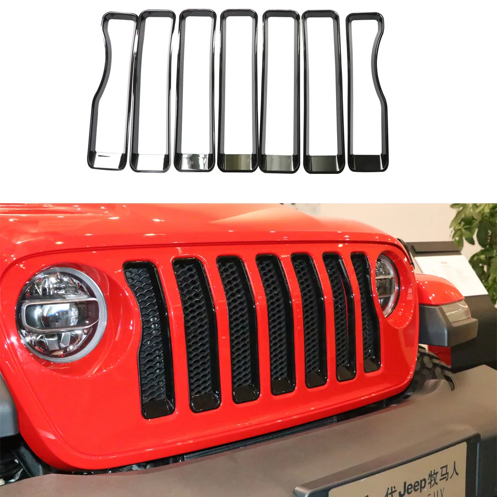 7 Pz/Set Lantsun Jl1010 Patch Griglia Per Jeep Per Wrangler Jl 2018 + Adatto Per Jl Senza Inserti Griglia Originali