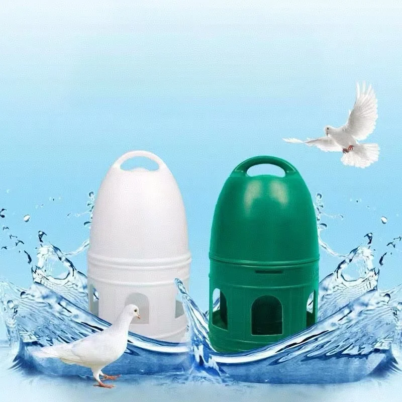 3L/5L Bird Water Drinker Parrot Parakeet Pigeon Duck Dove Water Dispenser Automatic Feeder with Hanging Handle Bird Pot