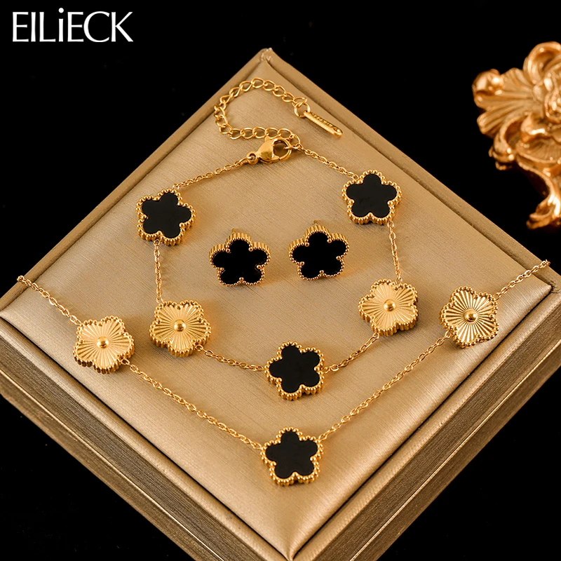 Necklace Bracelets Earrings Set jewelry sets jewelry set women earrings chain necklace For Women For EILIECK