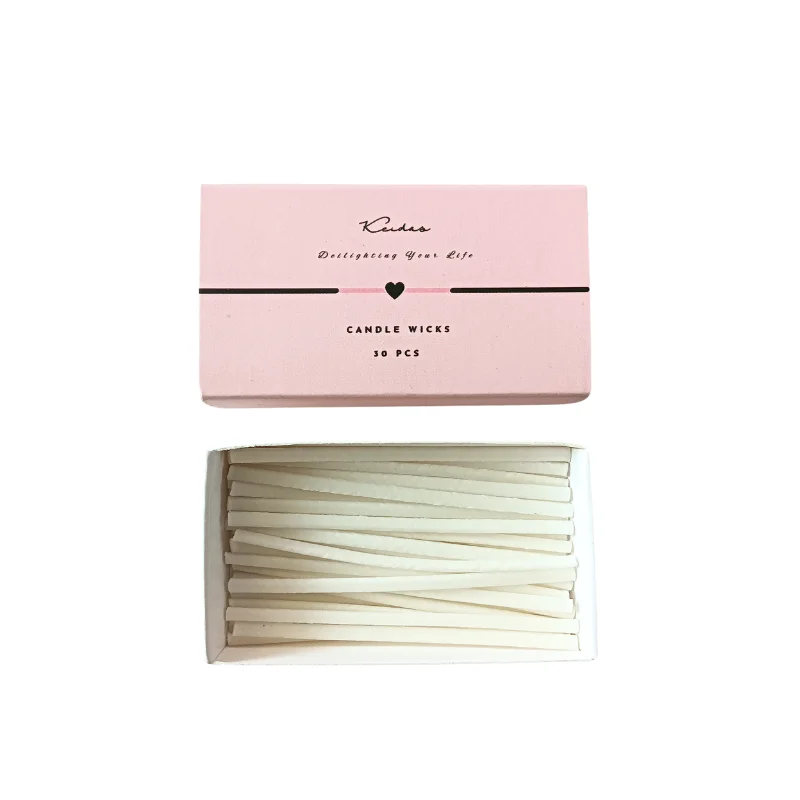 35ply 6cm Pearled Cotton Wick 30 PCS/BOX for Scented Candle with Number Shape Sand Wax Wick for Fragrance