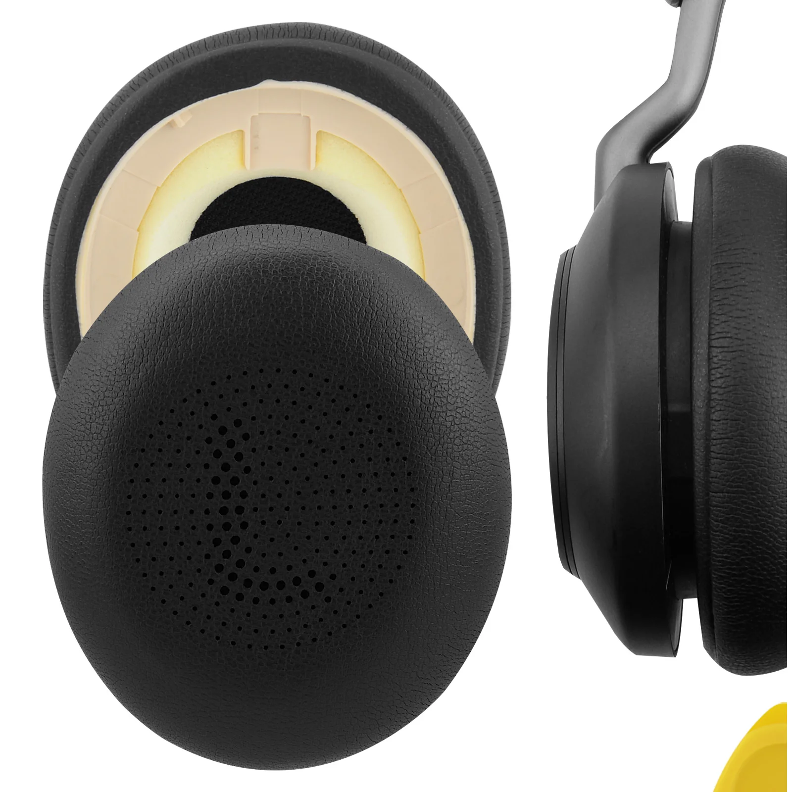 Cuscinetti Auricolari Di Ricambio Geekria Quickfit Per Jabra Evolve2 65 Uc, Evolve2 65 Ms, Evolve2 40 Uc, Evolve2 40 Ms, Elite 45H