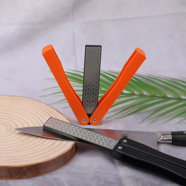 Double Sided Fold Diamond Knife Sharpener  Knife Sharpeners Pocket Knives  - Double - Aliexpress