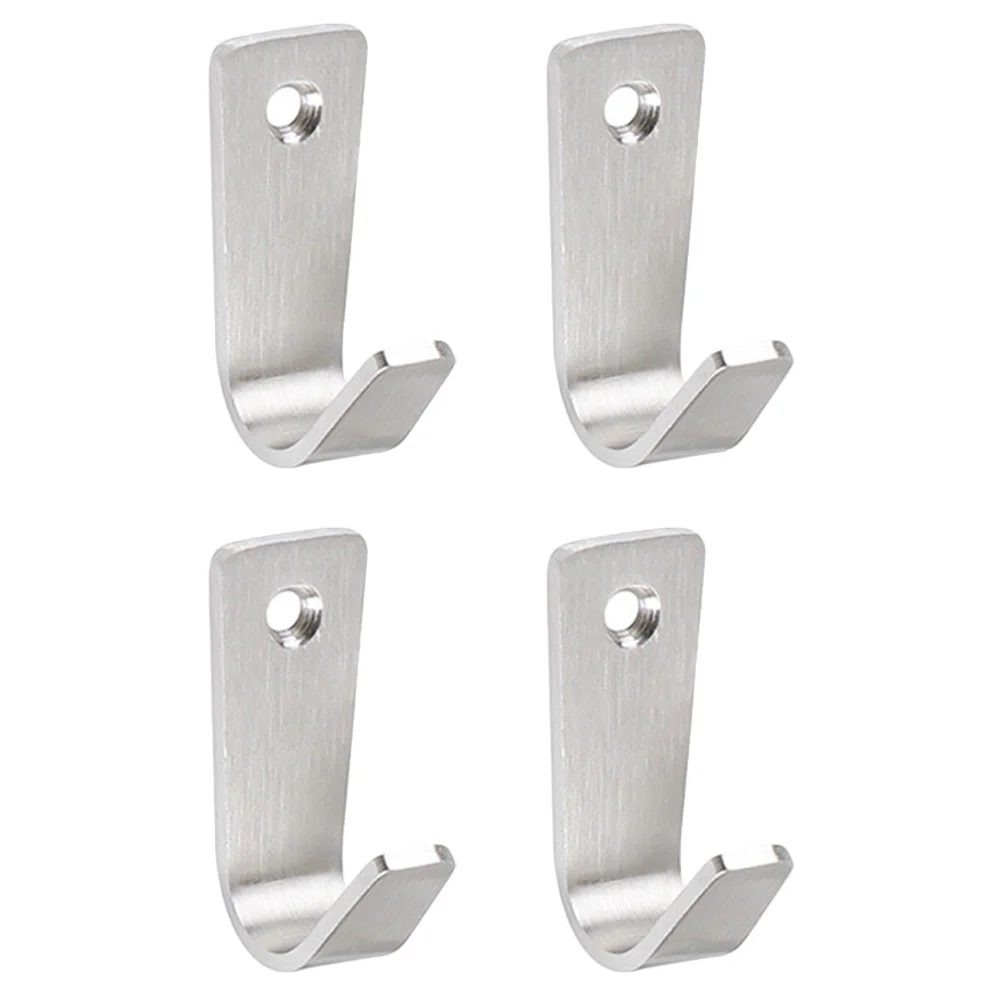 

4 Pcs Thickened Single Hole Coat Hook Rust-proof Hooks Kitchen Wall Home Supplies Stainless Steel Multi-purpose Multipurpose