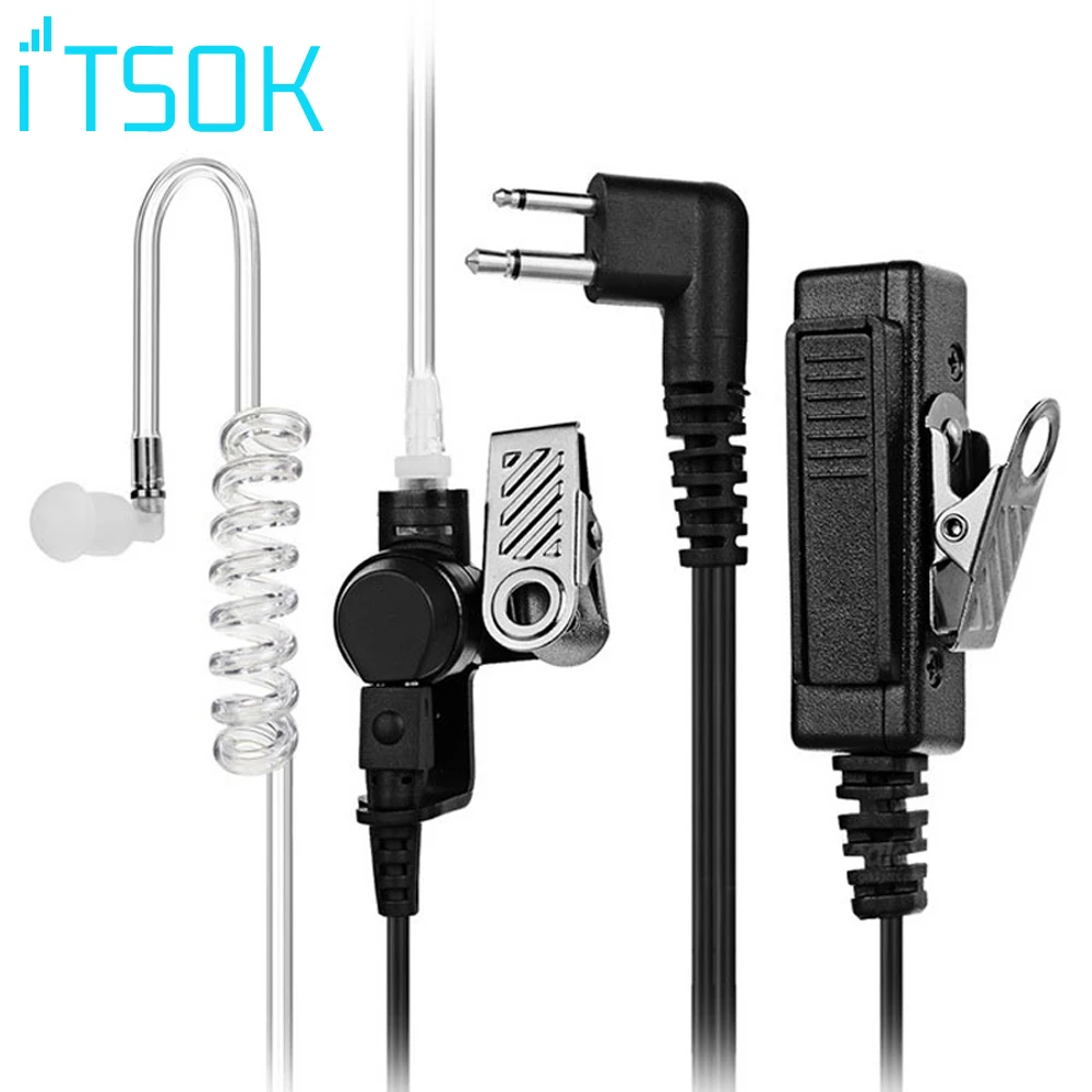 10Pcs Security Surveillance Acoustic Air Tube Earpiece Headset PTT for  Radio Motorola Walkie Talkie EP450 CP180 CP185 CP040