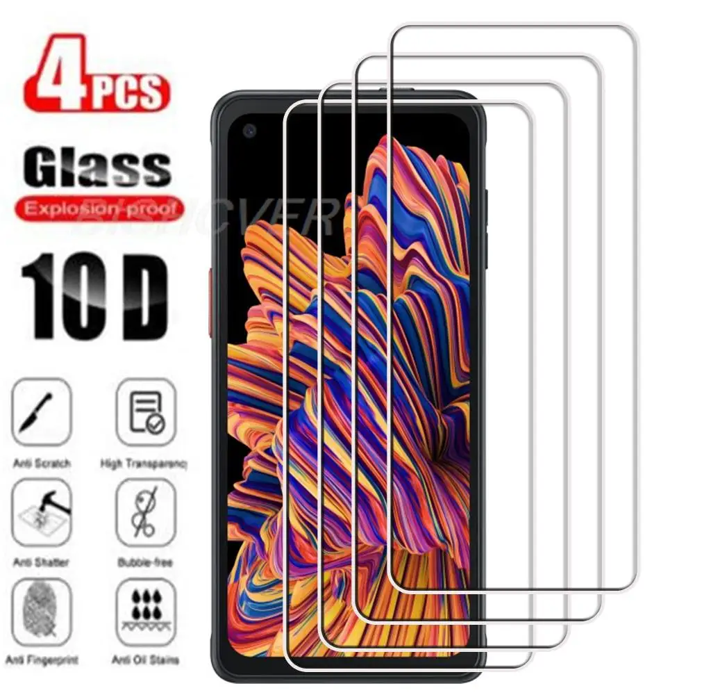 

4 шт., закаленное стекло для Samsung Galaxy Xcover Pro 6,3 дюйма