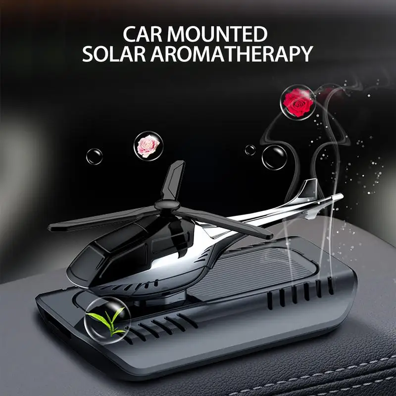 

Solar Car Air Freshener Helicopter Fragrance Auto Flavoring Ornaments Car Propeller Rotating Perfume Diffuser car Aroma Diffuser