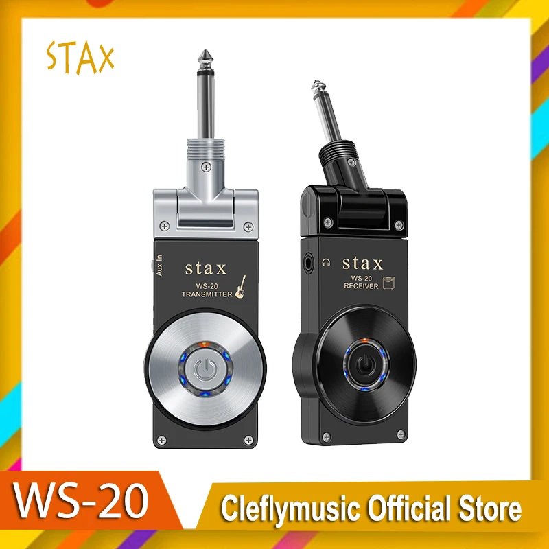 

Беспроводная гитарная система Stax WS-20, передатчик, приемник, цифровой передатчик для электрической гитары, бас, скрипки, подключение Amp 100ft