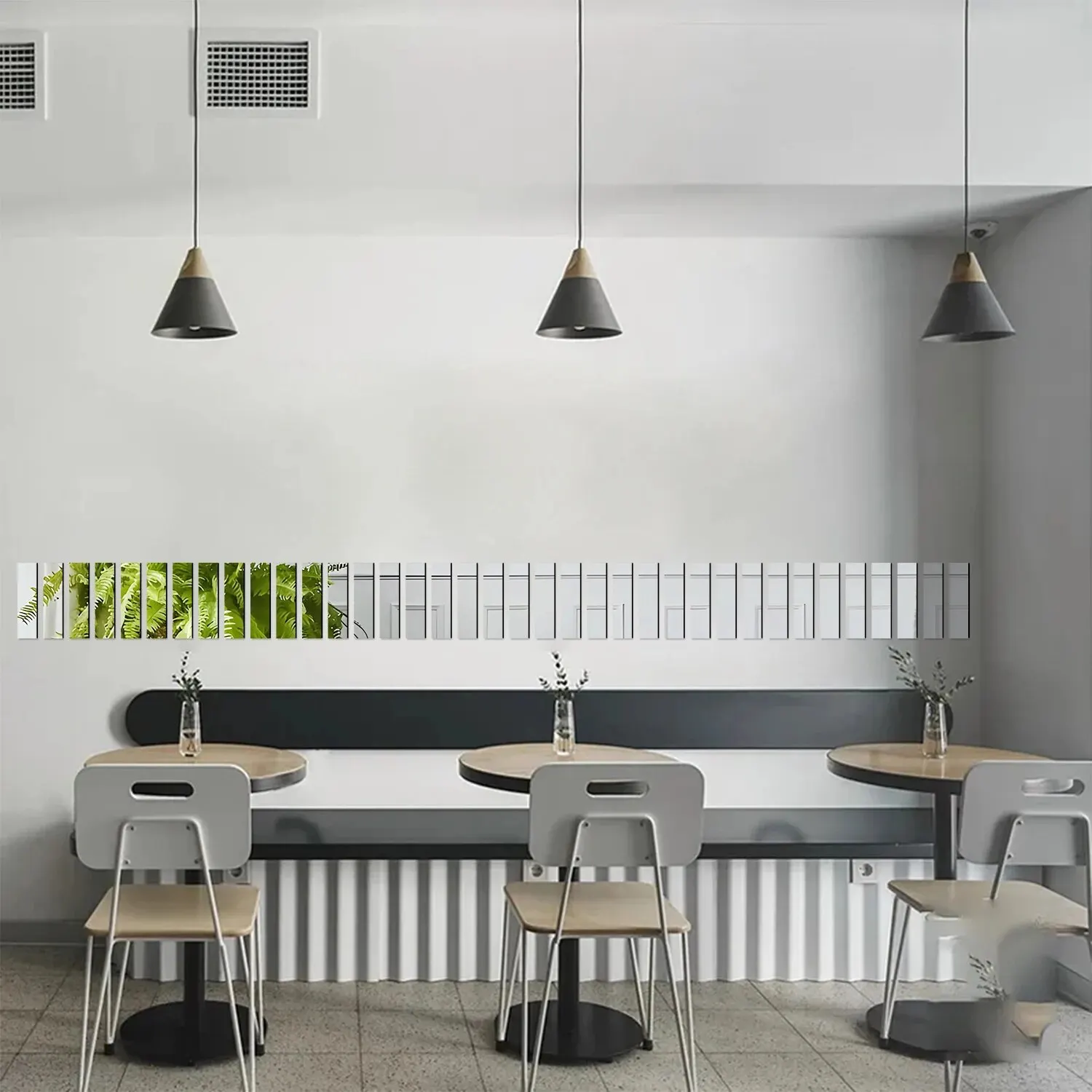 10pcs/lot 3D Long Striped Mirror Wall Sticker with Self-adhesive Waistline TV Background Frame, Beautiful Seam Decorative Strip 2