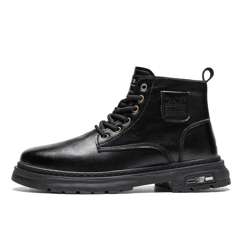 

New Boots Men's Leather Shoes Men's Work Boots Bota Masculinas De Couro Chaussure Homme Bota Coturno Masculino Botas Para Hombre