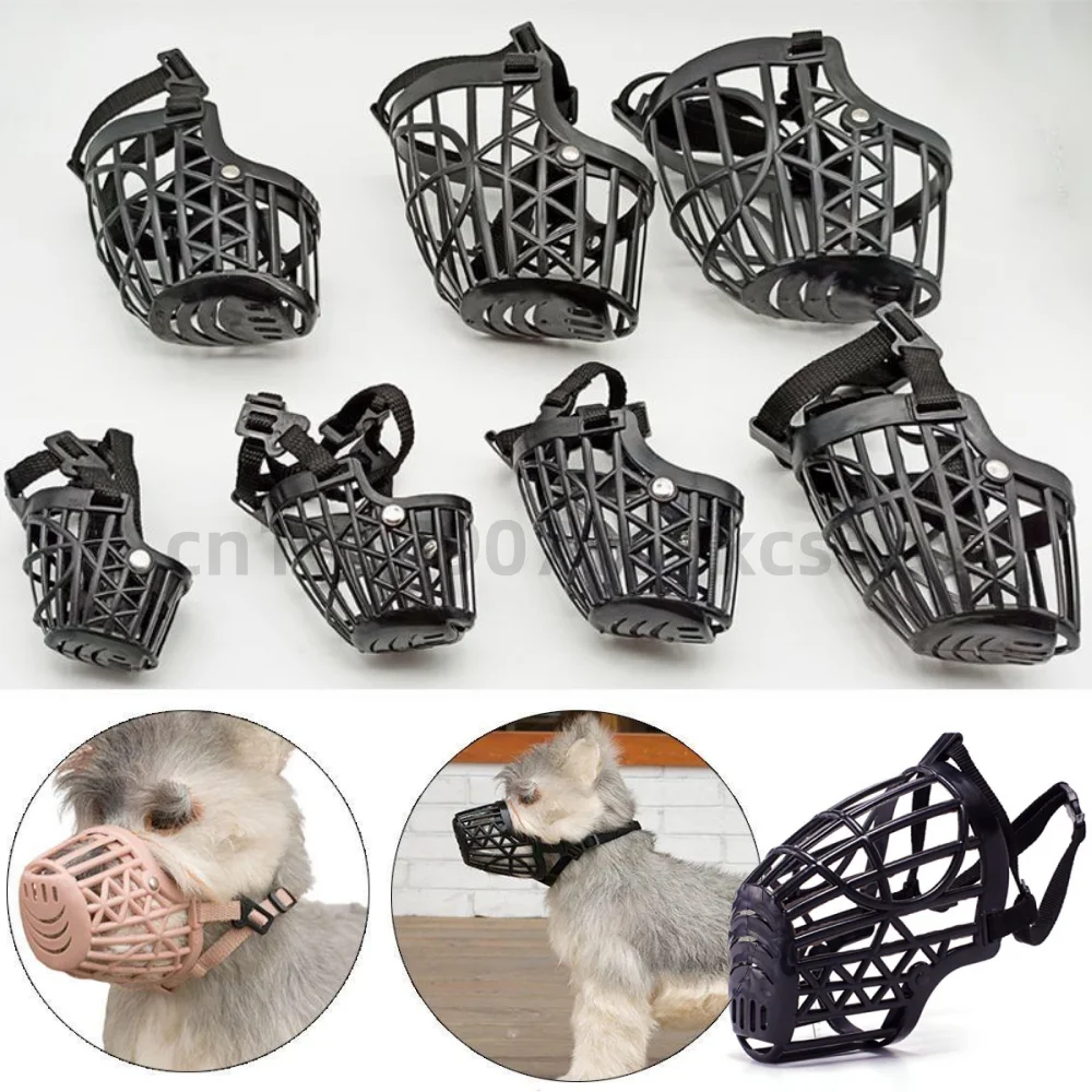 Pet Dog Muzzles Adjustable Breathable Dog Mouth Cover Anti Bark