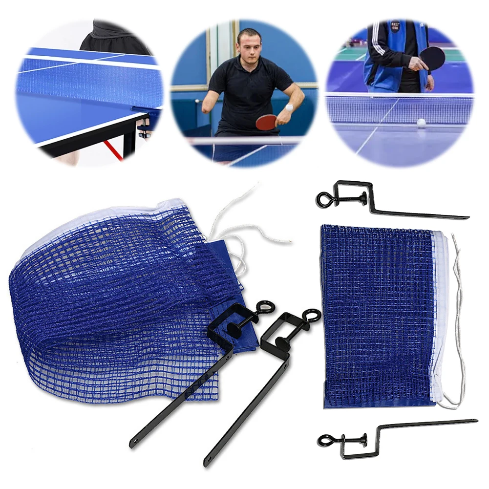 Table Tennis Net with Adjustable Rack Portable Replacement Net Practice Ping Pong Net Ping Pong Training Accessories