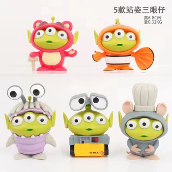 토이 스토리 외계인 월 E 니모 액션 피규어 장난감, 6-8cm, 세트당 5 개