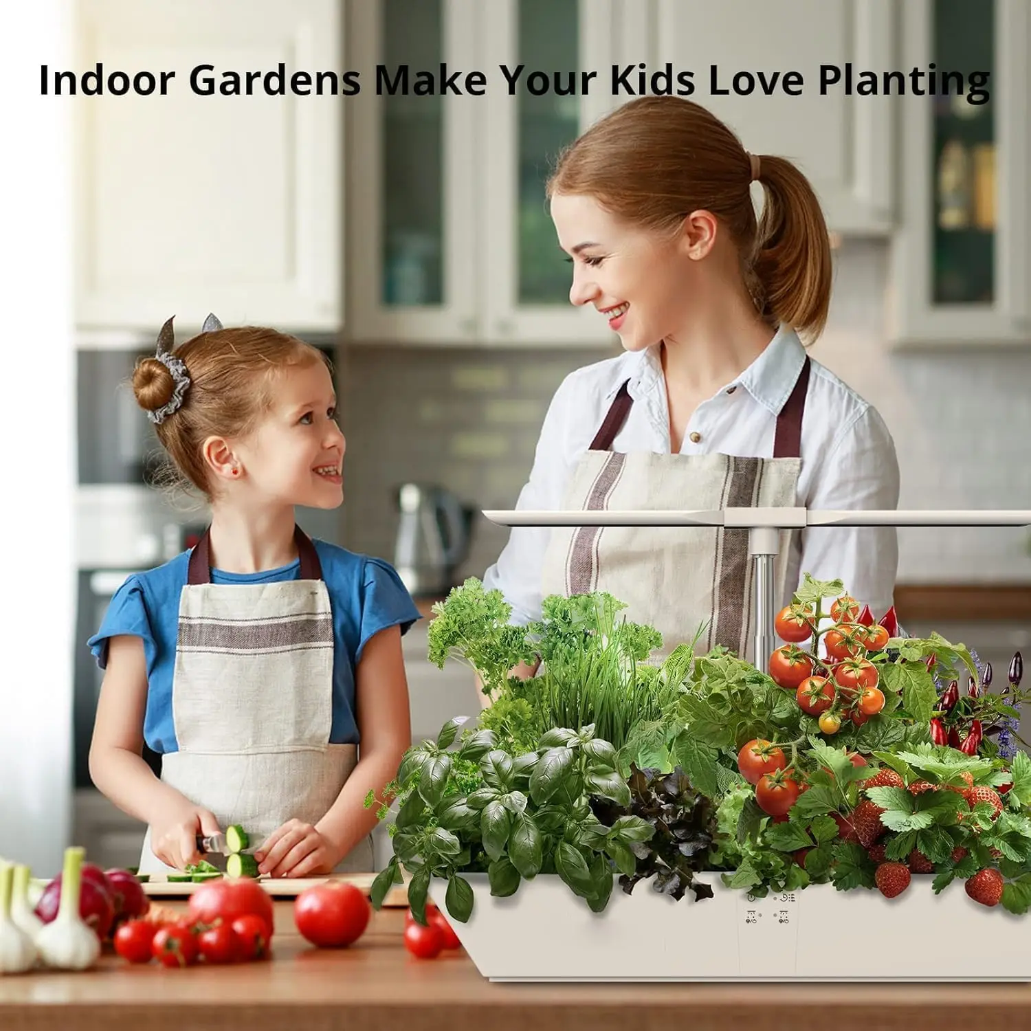 12 Pods Hydroponics Growing System Indoor Garden, Herb Garden Kit Indoor with 24W 5 Color Full Spectrum LED Grow Light