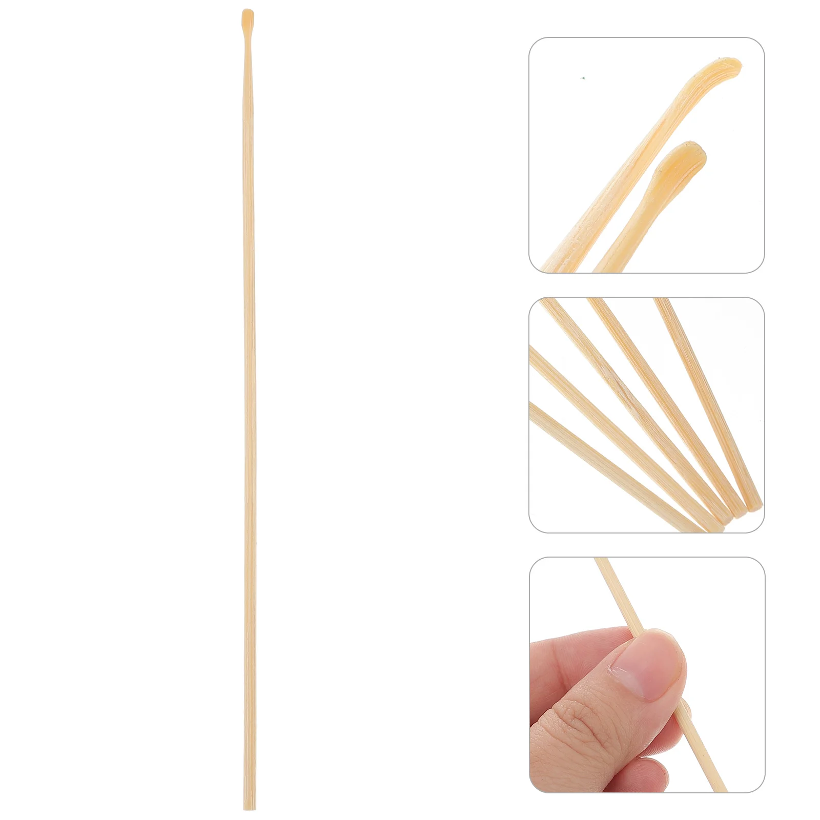 Wood Ear Wax Removal Kit Ear Pick Tools Curette Cleaner Reusable Bamboo Remover Cleansing Tool Set 3