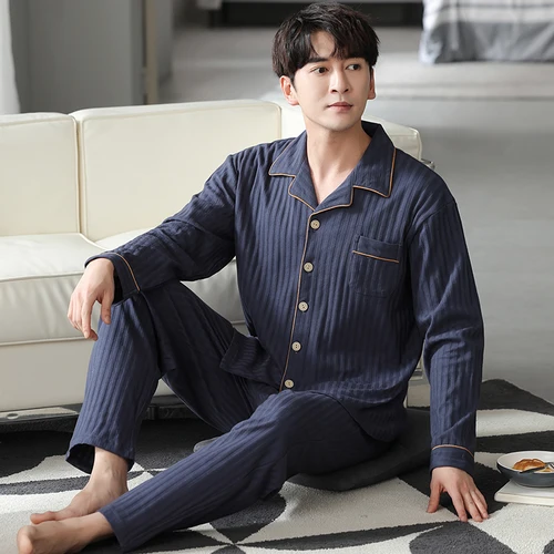 남성 코튼 잠옷 세트: 따뜻함과 스타일이 융합된 홈웨어 추천