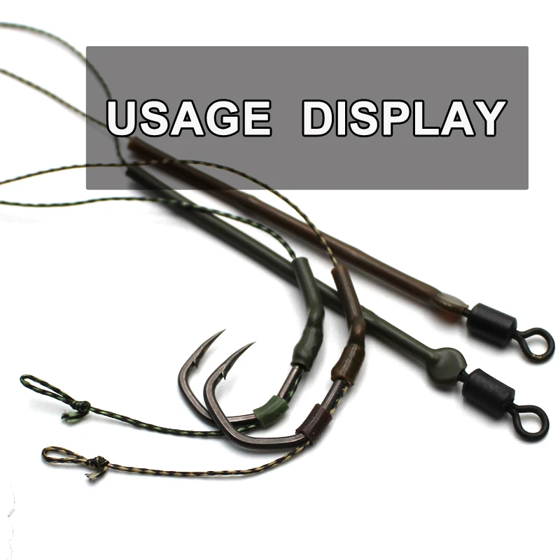 Ligne carpe 20m hook link souple - Bas de ligne non revêtu pour hair rig 15-35IB pêche carpe précision