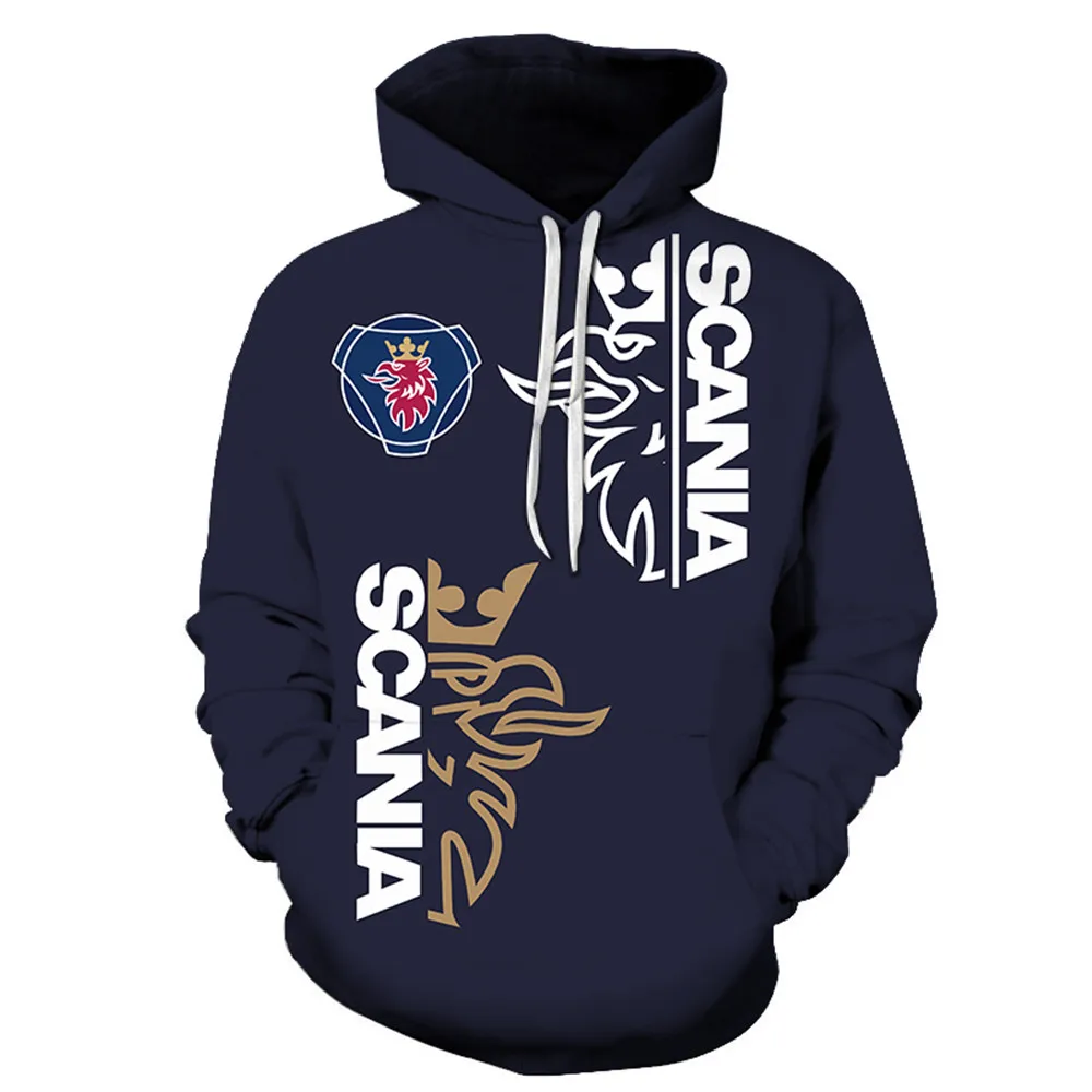 2022 High quality men's hooded sweatshirt with Scania car logo