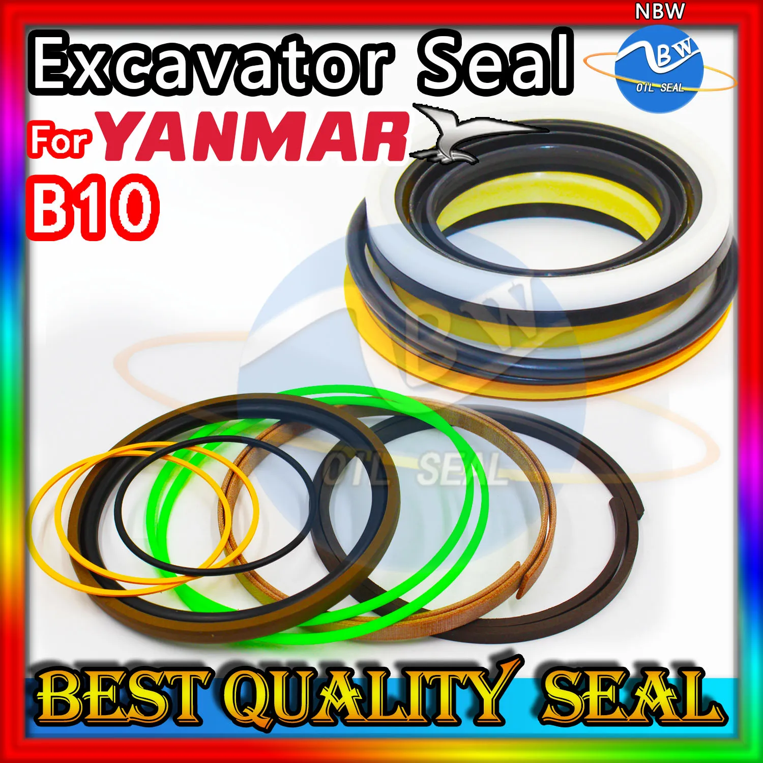 

For Yanmar B10 Excavator Oil Seal Kit High Quality Repair Gear Center Joint Gasket Nitrile NBR Nok Washer Skf Service Track Tool